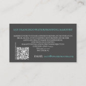 Carte De Visite Logo/code QR/URL personnalisé de Neptune (Dos)