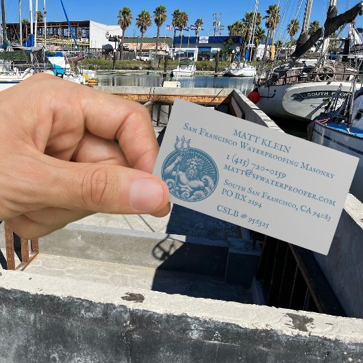 Carte De Visite Logo/code QR/URL personnalisé de Neptune