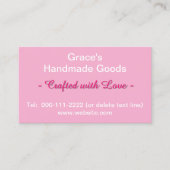Carte De Visite Logo Codes QR Blanc Rose 3,5 x 2,0 (Devant)