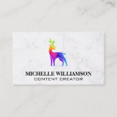 Carte De Visite Logo coloré de cerfs (Devant)