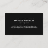 Carte De Visite Logo Comb | Noir gris (Dos)