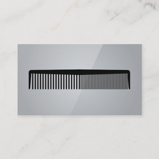 Carte De Visite Logo Comb | Noir gris (Devant)