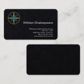 Carte De Visite Logo Compass Vintage (Devant / Derrière)