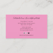 Carte De Visite Logo Confetti Parties scintillant Holographe rose  (Dos)