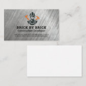 Carte De Visite Logo Construction | Bâtisseur | Propriétés (Devant / Derrière)