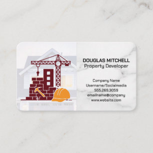 Carte De Visite Logo Construction Maison Résidentielle