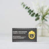 Carte De Visite Logo Construction | Scie Circulaire | Acier (Debout devant)