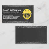 Carte De Visite Logo Construction | Scie Circulaire | Acier (Devant / Derrière)