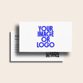 Carte De Visite Logo Consultant Professionnel Code QR Minimal Blan