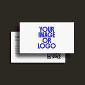 Carte De Visite Logo Consultant Professionnel Code QR Minimal Blan