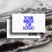 Carte De Visite Logo Consultant Professionnel Code QR Minimal Blan