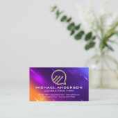 Carte De Visite Logo conversation Business Growth | Arrière - plan (Debout devant)