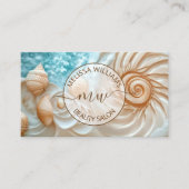 Carte De Visite Logo Coquille Élégante (Devant)