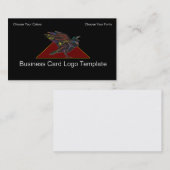 Carte De Visite Logo couleur Corbeau ou Corbeau (Devant / Derrière)