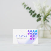 Carte De Visite Logo couleur numérique (Debout devant)