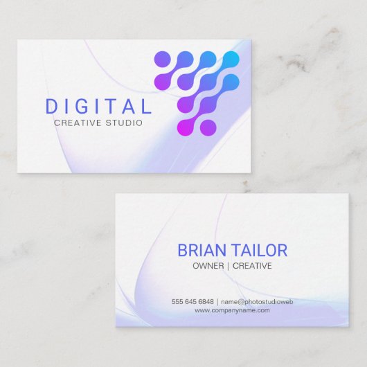 Carte De Visite Logo couleur numérique (Devant / Derrière)