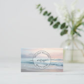 Carte De Visite Logo Couleurs Pastel Océan (Debout devant)
