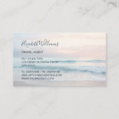 Carte De Visite Logo Couleurs Pastel Océan (Dos)
