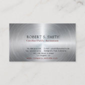 Carte De Visite Logo CPA Certified Public account Argent (Dos)