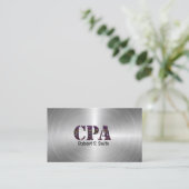 Carte De Visite Logo CPA Certified Public account Argent (Debout devant)