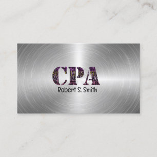 Carte De Visite Logo CPA Certified Public account Argent