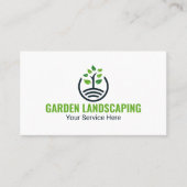 Carte de visite Logo Croissance Arbre Vert Moderne (Devant)