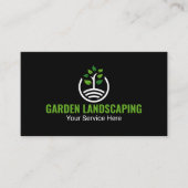 Carte de visite logo croissance arbre vert moderne (Devant)
