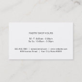 Carte De Visite Logo cuisine | Ustensiles cuisine (Dos)