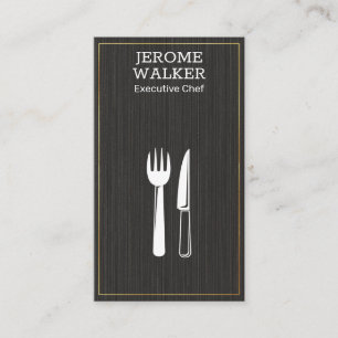 Carte De Visite Logo culinaire   Texture noire