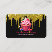 Carte De Visite Logo Cupcake Moderne Boulangerie Chef Cuisine Conf (Devant)
