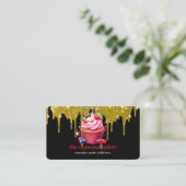 Carte De Visite Logo Cupcake Moderne Boulangerie Chef Cuisine Conf (Debout devant)