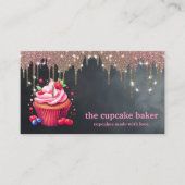 Carte De Visite Logo Cupcake Moderne Boulangerie Chef Cuisine Conf (Devant)