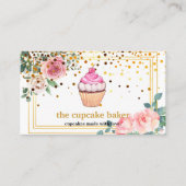 Carte De Visite Logo Cupcake Moderne Boulangerie Chef Cuisine Conf (Devant)