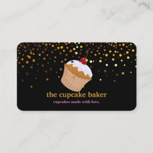 Carte De Visite Logo Cupcake Moderne Boulangerie Chef Cuisine Conf