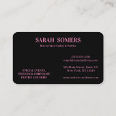 Carte De Visite Logo Cupcake Moderne Boulangerie Chef Cuisine Conf (Dos)