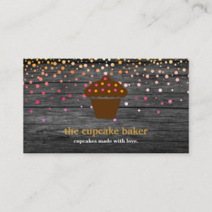 Carte De Visite Logo Cupcake Moderne Boulangerie Chef Cuisine Conf