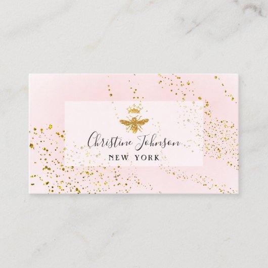 Carte De Visite logo d'abeille dorée (Devant)