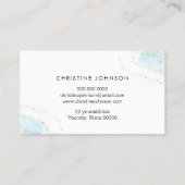 Carte De Visite logo d'abeille dorée peigne bleue (Dos)