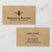 Carte De Visite Logo d'abeilles Aiguilles Miel Apiary Russe Kraft (Devant / Derrière)