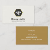 Carte De Visite Logo d'abeilles cire d'abeilles Candlemaker Nature (Devant / Derrière)