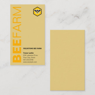 Carte De Visite Logo d'abeilles modernes Bee Farm Satin Gold Beeke