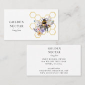 Carte De Visite Logo d'abeilles vintages (Devant / Derrière)