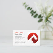 Carte De Visite Logo d'accrochage de chat de chien (Debout devant)