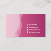 Carte De Visite Logo d'accueil | Arrière - plan d'onde Abstrait ro (Dos)