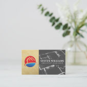 Carte De Visite Logo d'accueil | Bâtir des plans directeurs (Debout devant)