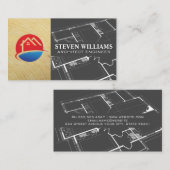 Carte De Visite Logo d'accueil | Bâtir des plans directeurs (Devant / Derrière)