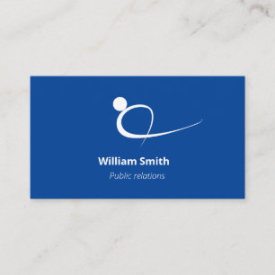 Carte De Visite Logo d'accueil Blue Modern Motion Person