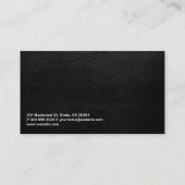 Carte De Visite Logo d'accueil | Carreaux de Marbre blanc | Cuir (Dos)