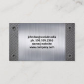 Carte De Visite Logo d'accueil des outils de construction | Métal  (Dos)