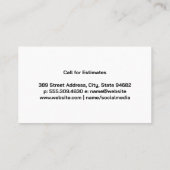 Carte De Visite Logo d'accueil | Matériaux de construction (Dos)